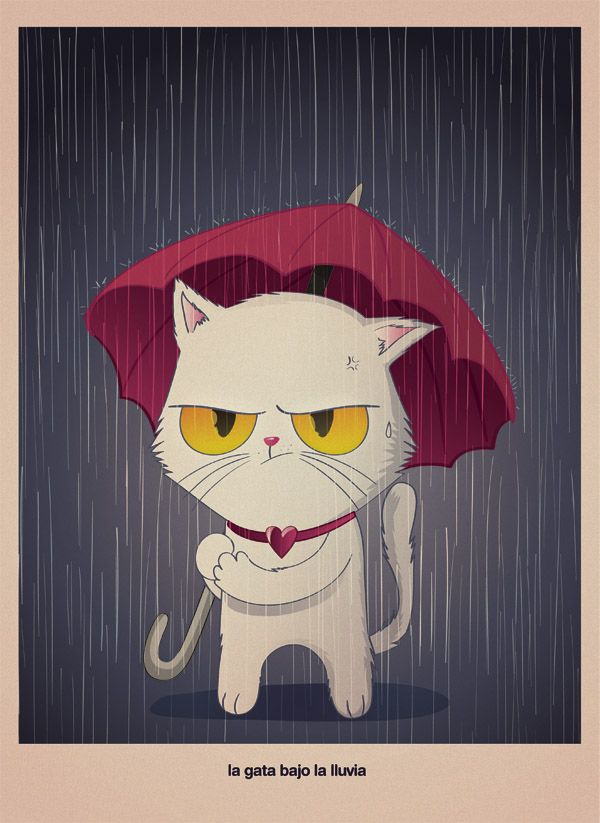 Resultado de imagen para gato bajo la lluvia