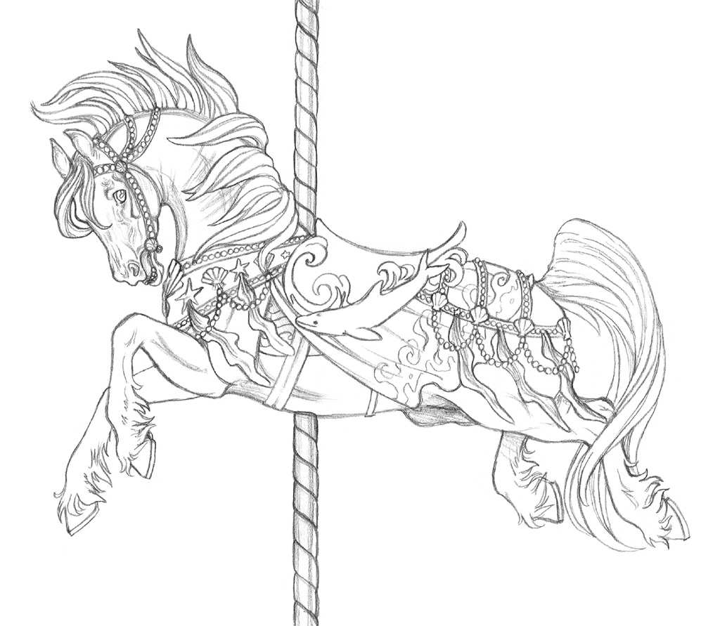carousel horse coloring pages - photo #6