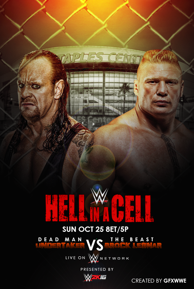 WWE Hell In a Cell 2015 Poster ver.1 by GFXWWE