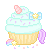 SugarySparkles Kawaii Cupcake Icon! by Cupcake-Kitty-chan