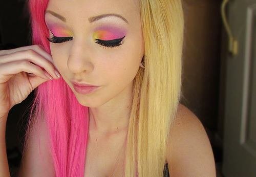 Yellow and pink hair. by JessieBlush ... - yellow_and_pink_hair__by_jessieblush-d60rs49