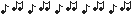 F2U Pixel Music Note Divider [Black] by distorteddevil