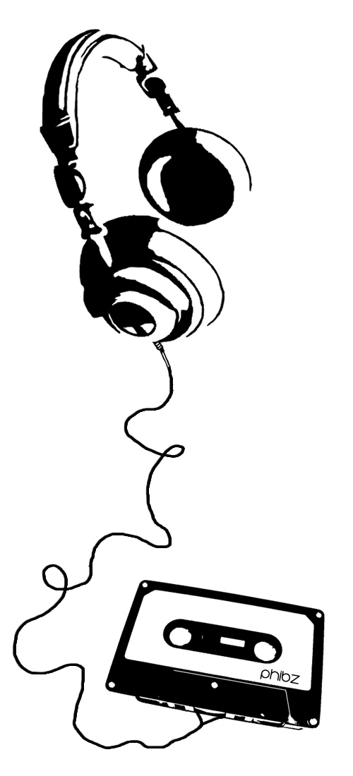 Mix Tape Headphones Stencil by afivos on DeviantArt