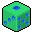 Green Dice Bullet (with Blue Dots)