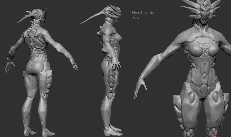 V5 Nyx Succubus WIP by DrkMako