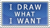 I draw what I want stamp by izka197