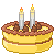 Hazelnut Cream Cake with candles 50x50 icon