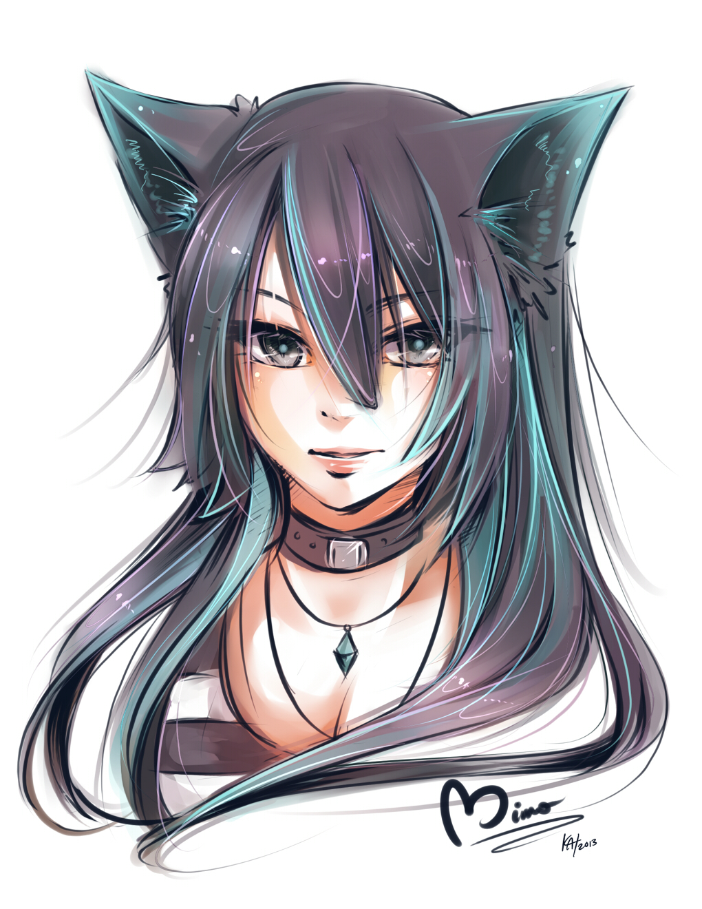 AT: Mimo by hitogata on DeviantArt
 Girl With Wolf Ears And Tail Drawing