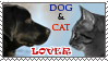 Dog and cat lover stamp by Aquene-lupetta